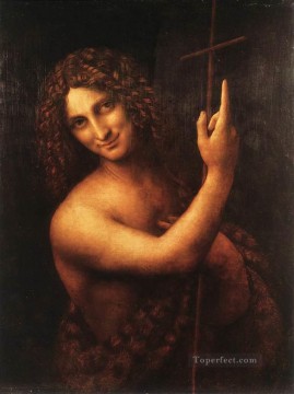  Leon Oil Painting - St John the Baptist Leonardo da Vinci